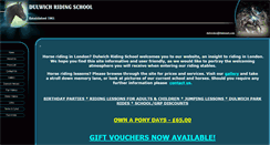 Desktop Screenshot of dulwichridingschool.co.uk