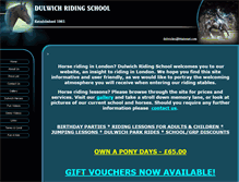 Tablet Screenshot of dulwichridingschool.co.uk